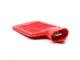 Rubber Hot Water Bottle, Heating Pad, Warmer, Water-Filled Bag 2L, Red