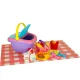 Kids Picnic Basket with Play Fruit and Drinks
