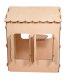 Kids Indoor Outdoor Garden Wooden Play House with Table and Chalk Board, 86x137x105 cm
