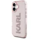 Karl Lagerfeld IML Rhinestones Logo Case for iPhone 16, Pink