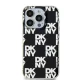 DKNY iPhone 15 Pro Max Case IML Checkered Mono Pattern, Black