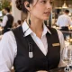 Mini walkie-talkie with earpiece, microphone and USB charging, black/silver