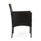 Polyrattan Garden Furniture Bistro Set MultiGarden for 2 Persons, Black