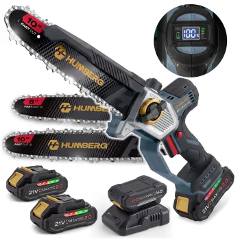 Humberg HM-437 Cordless Pruning Chainsaw (2x 2.0 Ah, 8"/10")