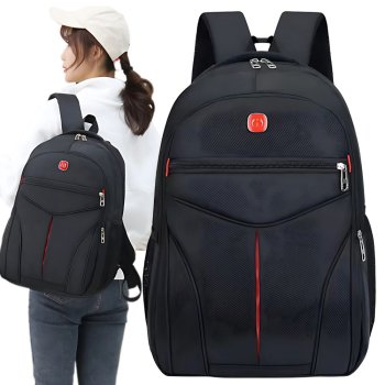 15L City Backpack with Laptop Compartment for School, Black