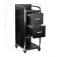 Gabbiano Solo Hairdressing Trolley Black/Silver