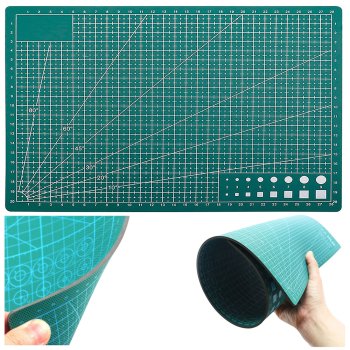 Double-sided self-healing cutting mat A4 for modeling, green