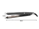 Ceramic Hair Straightener with 3 Temperature Modes and 360° Swivel Cord, Black