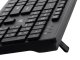 Wireless keyboard with numeric keypad and mouse, USB, silent, black