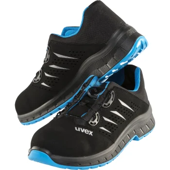 uvex 2 trend BOA S1 P SRC Safety Low Shoes, Size 44 W11, Black / Blue