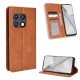 OnePlus 10 Pro Vintage Style Magnetic Leather Wallet Case Cover, Brown