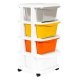 Kids Toy Storage Organizer with 4 Drawers and Wheels, Multicolor