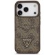 Guess 4G Nauble Card Triangle Phone Case Cover iPhone 17 Pro - Brown