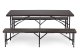 Folding Table and Bench Set 180 cm for 8 People MultiGarden, Rattan Brown