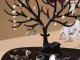 Jewellery Tree Stand Organiser with Ring Tray, Deer Antler Design, Black