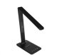 Table Desk Office LED Lamp Light with Weather Station Alarm Clock, Black