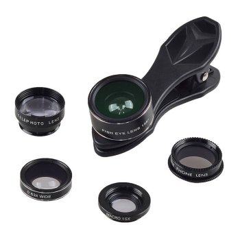 APEXEL APL-DG5H 5 in 1 Mobile Phone Camera Lens Set (for cameras Ø10-15mm)