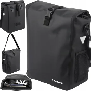 Trizand 21203 Waterproof Bike Rack Bag with Reflectors, 15-20L
