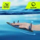 4Fizjo Tsunami Swimming Paddles, Black/Blue
