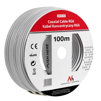 Coaxial Cable Maclean MCTV-572 RG6 1.0 CCS 75 Ohm, 100 m