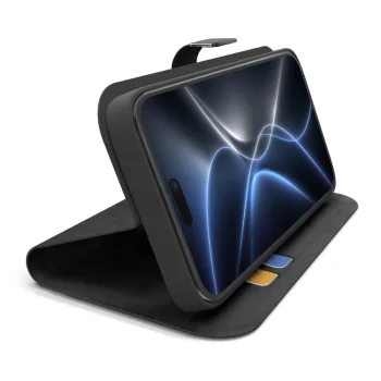 SBS Wallet Smart Case for iPhone 18 Pro with Stand and Card Slots, Black