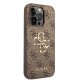 Guess 4G Big Metal Logo Case for iPhone 15 Pro Max, Brown