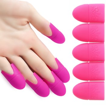 Silicone clips for removing gel and acrylic polish, 5 pcs