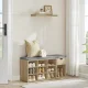 Leobert Shoe Cabinet with Seat, Sonoma Oak