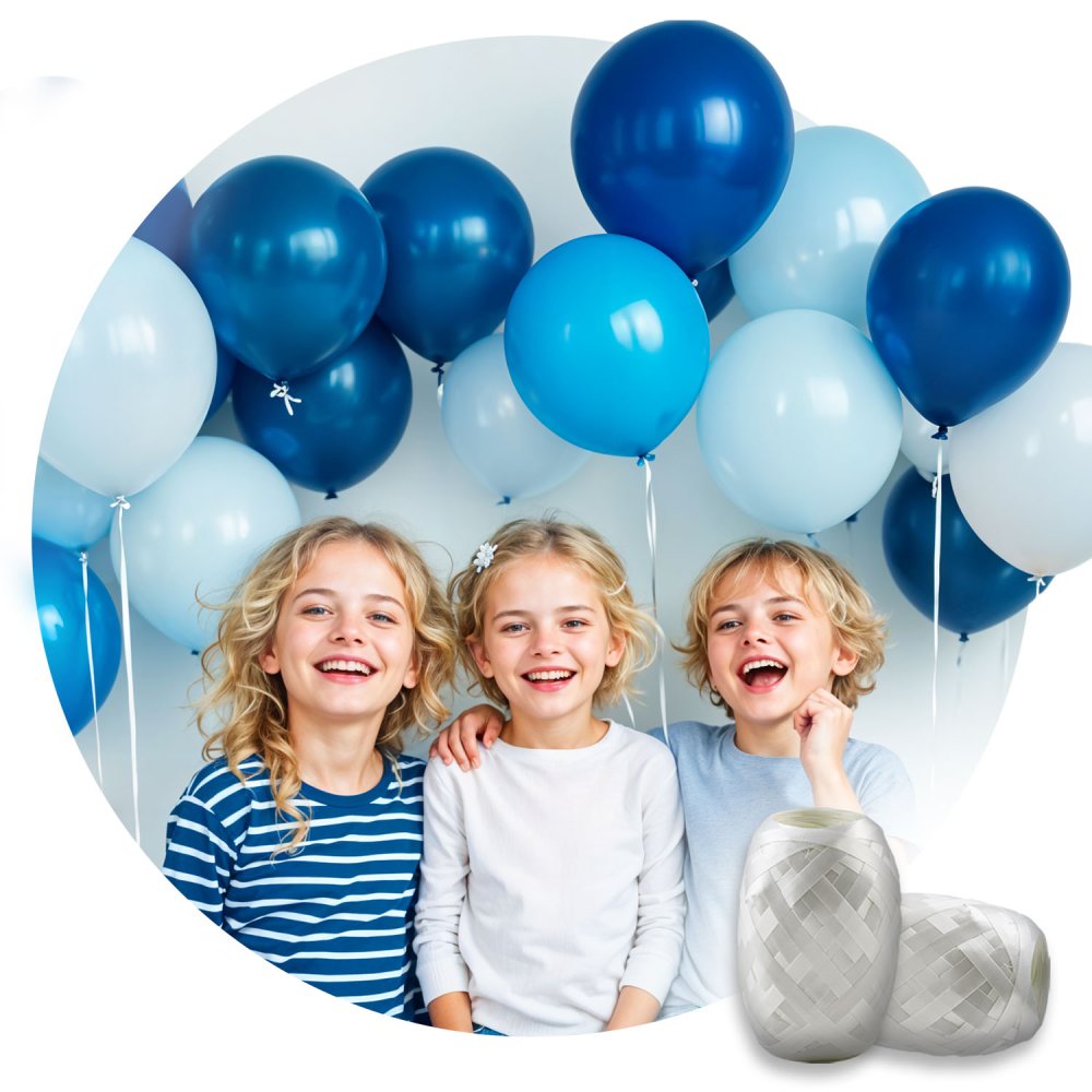 Ricokids Helium Balloon Kit with 0.20 m³ Tank, 30 Balloons and Ribbon (2)