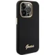 Guess Silicone Script Metal Logo & Frame case for iPhone 15 Pro - black