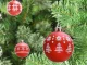 Shatterproof Christmas Tree Baubles, Red/White, 5 cm (Set of 30)