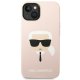 Karl Lagerfeld Silicone Karl\'s Head MagSafe Case for iPhone 14 Plus / 15 Plus - Pink