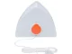 Double-sided magnetic window cleaner with strong magnets and precise squeegee, white/orange