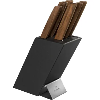 Kitchen Knife Block Set Victorinox Swiss Modern 6 pcs Beech Wood, Anthracite