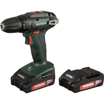 Cordless Drill Driver Metabo BS 18, 18V, 2x 2.0Ah Batteries, Case