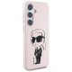 Karl Lagerfeld Silicone Graffiti Ikonik MagSafe vāciņš Samsung Galaxy S25, rozā