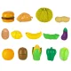 36-Piece Cutting Play Food Set with Velcro Fruits and Vegetables