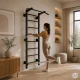 Gymnastic Wall Bars with Pull-Up Bar MOVEPRO 228 cm, Black
