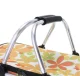 Collapsible Thermal Picnic Basket, White with Flowers