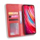 Xiaomi Redmi Note 8 Pro Vintage Style Magnetic Leather Wallet Case Cover, Red