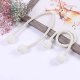Magnetic Curtain Tie-Back with Pearl, White