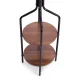 ModernHome Standing Coat Rack with 2 Shelves 8 Hooks Hall Tree, 180 cm, black