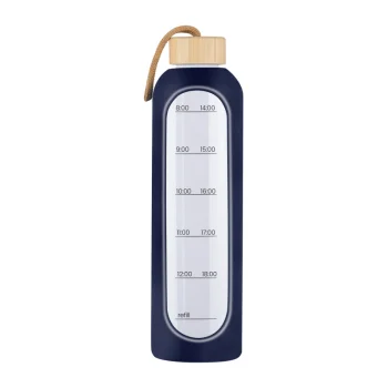 KiCA Hydro Glass Sports Bottle 1000 ml - Navy Blue