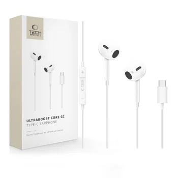 Tech-Protect Ultraboost Core G2 USB-C Headphones White