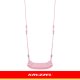 Children\'s plastic swing with ropes for home and garden, pink