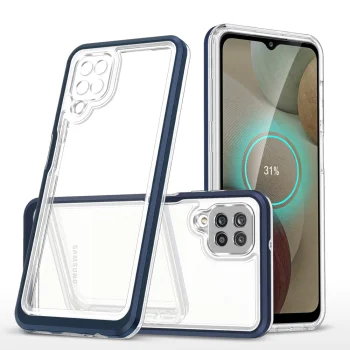 Hybrid Armor Clear 3 in 1 Case for Samsung Galaxy A22 4G, Blue