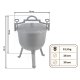Berdsen Enameled Cast Iron Campfire Cauldron, 11L