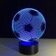 3D LED nakts lampiņa Futbola bumba RGB