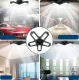 Foldable LED Ceiling Light E27 50W, Black