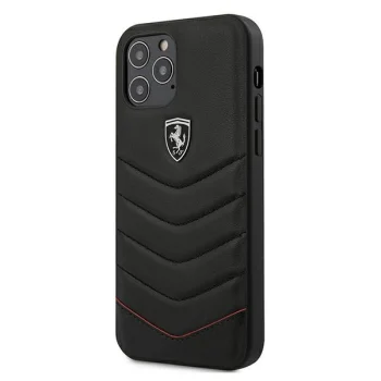 Ferrari iPhone 12 Pro Max Case Off Track Quilted, Black